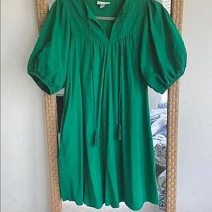 Knox Rose Green Puff Sleeve Tunic Dress